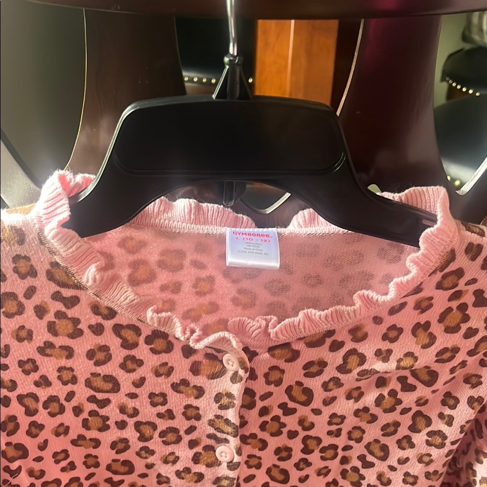 Girl’s Gymboree Matching Pink and Brown Leopard Print 2-Piece. - Picture 4 of 9